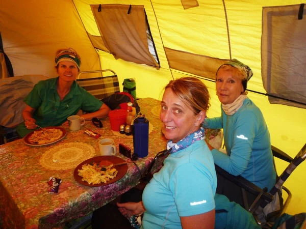 Lunch in tent